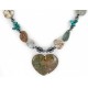 Certified Authentic Heart Navajo .925 Sterling Silver Natural Turquoise Green Jasper Hematite Native American Necklace 16090-4 Certified Authentic Heart Navajo .925 Sterling Silver Natural Turquoise Green Jasper Hematite Native American Necklace 16090-4