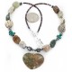 Certified Authentic Heart Navajo .925 Sterling Silver Natural Turquoise Green Jasper Hematite Native American Necklace 16090-4 Certified Authentic Heart Navajo .925 Sterling Silver Natural Turquoise Green Jasper Hematite Native American Necklace 16090-4