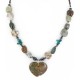 Certified Authentic Heart Navajo .925 Sterling Silver Natural Turquoise Green Jasper Hematite Native American Necklace 16090-4 Certified Authentic Heart Navajo .925 Sterling Silver Natural Turquoise Green Jasper Hematite Native American Necklace 16090-4