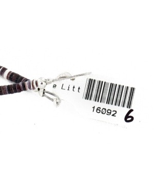 Certified Authentic Navajo .925 Sterling Silver Natural Turquoise Jasper Hematite Native American Necklace 16092-6