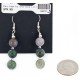 Certified Authentic Navajo .925 Sterling Silver Hooks Natural Jasper Native American Earrings 18072-52