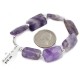 Certified Authentic Navajo .925 Sterling Silver Natural Amethyst Native American Bracelet 12742-207