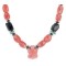Turtle .925 Sterling Silver Natural Turquoise Pink Quartz Black Onyx Native American Necklace 790106-101 Turtle .925 Sterling Silver Natural Turquoise Pink Quartz Black Onyx Native American Necklace 790106-101