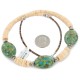 Certified Authentic Navajo .925 Sterling Silver Composite Gaspeite Graduated Melon Shell Native American Necklace 790106-105