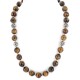 Certified Authentic .925 Sterling Silver Natural Tigers Eye Native American Necklace 790106-64