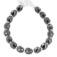 Certified Authentic .925 Sterling Silver Navajo Natural Hematite Native American Bracelet 12907-2