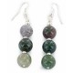 Certified Authentic Navajo .925 Sterling Silver Hooks Natural Jasper Native American Earrings 18072-52