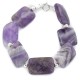 Certified Authentic Navajo .925 Sterling Silver Natural Amethyst Native American Bracelet 12742-207