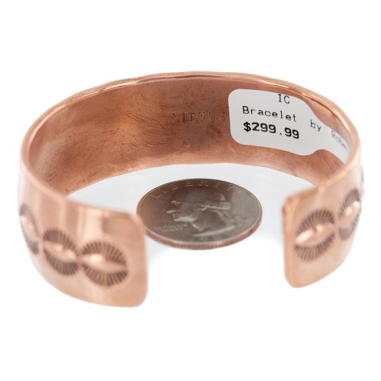 Handmade Certified Authentic Navajo .925 Sterling Silver and Pure Copper Native American Bracelet 12901-2
