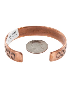Handmade Certified Authentic Navajo Pure .925 Sterling Silver and Copper Native American Bracelet 12902-5