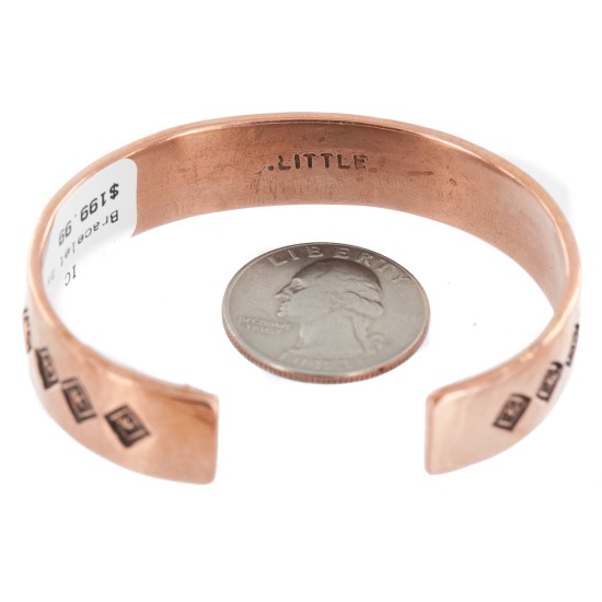 Handmade Certified Authentic Navajo .925 Sterling Silver Pure Copper Native American Bracelet 12902-1