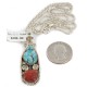 .925 Sterling Silver Handmade Certified Authentic Navajo Natural Turquoise Coral Native American Necklace 14747-2 .925 Sterling Silver Handmade Certified Authentic Navajo Natural Turquoise Coral Native American Necklace 14747-2