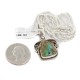 .925 Sterling Silver Handmade Certified Authentic Navajo Natural Turquoise Native American Necklace  12816