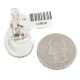 .925 Sterling Silver Handmade Certified Authentic Navajo White Howlite Native American Necklace 12904