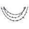 3 Strand Certified Authentic Navajo .925 Sterling Silver Natural Turquoise Lapis Native American Necklace 16094-2
