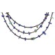 3 Strand Certified Authentic Navajo .925 Sterling Silver Natural Turquoise Lapis Native American Necklace 16094-2 3 Strand Certified Authentic Navajo .925 Sterling Silver Natural Turquoise Lapis Native American Necklace 16094-2