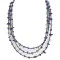 3 Strand Certified Authentic Navajo .925 Sterling Silver Natural Turquoise Lapis Native American Necklace 16094-2