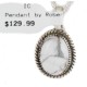 .925 Sterling Silver Handmade Certified Authentic Navajo White Howlite Native American Necklace 12904