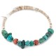 Certified Authentic Navajo Natural Spiderweb Turquoise Heishi Coral Adjustable Wrap Native American Bracelet 12905