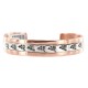 Handmade Bear Paw Certified Authentic Navajo Pure .925 Sterling Silver and Copper Native American Bracelet 12902-4