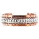 Handmade Certified Authentic Navajo .925 Sterling Silver and Pure Copper Native American Bracelet 12901-1