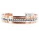 Handmade Certified Authentic Navajo .925 Sterling Silver Pure Copper Native American Bracelet 12902-1