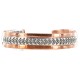 Handmade Certified Authentic Navajo .925 Sterling Silver Pure Copper Native American Bracelet 12902-2