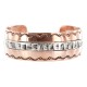 Handmade Certified Authentic Navajo Pure .925 Sterling Silver and Copper Native American Bracelet 12899-3