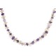 Certified Authentic .925 Sterling Silver White Howlite Amethyst Native American Necklace 15349-14
