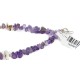 Certified Authentic .925 Sterling Silver White Howlite Amethyst Native American Necklace 15349-14