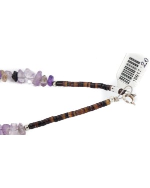 Certified Authentic Navajo .925 Sterling Silver Natural Turquoise Amethyst Chain Native American Necklace 15917-20 Certified Authentic Navajo .925 Sterling Silver Natural Turquoise Amethyst Chain Native American Necklace 15917-20