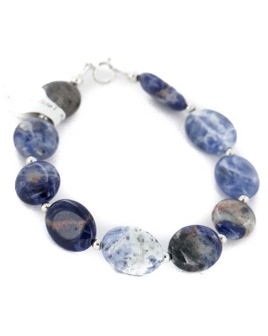 Certified Authentic .925 Sterling Silver Navajo Natural Lapis Native American Bracelet 12894-2 Certified Authentic .925 Sterling Silver Navajo Natural Lapis Native American Bracelet 12894-2