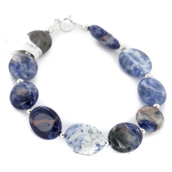 Certified Authentic .925 Sterling Silver Navajo Natural Lapis Native American Bracelet 12894-2 Certified Authentic .925 Sterling Silver Navajo Natural Lapis Native American Bracelet 12894-2