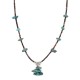 Certified Authentic Navajo .925 Sterling Silver Natural Spiderweb Turquoise Heishi Native American Necklace 15205-2