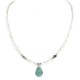 Certified Authentic Navajo .925 Sterling Silver White Howlite Native American Necklace 25232-2
