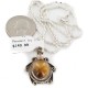 .925 Sterling Silver Handmade Certified Authentic Navajo Natural Tigers Eye Native American Necklace 12674-1