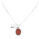 .925 Sterling Silver Handmade Certified Authentic Navajo Natural Red Jasper Native American Necklace 12885-3