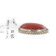 .925 Sterling Silver Handmade Certified Authentic Navajo Natural Red Jasper Native American Necklace 12885-3