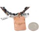 Handmade Certified Authentic Navajo Pure .925 Sterling Silver and Copper Natural Turquoise Snowflake Stone Native American Necklace 16973-2-16037-6
