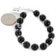 Certified Authentic Navajo .925 Sterling Silver Natural Black Onyx Native American Bracelet 12742-202
