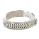 Handmade Certified Authentic Navajo Nickel Natural Turquoise Native American Bracelet 12796-14