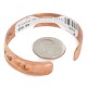 Handmade Feather Certified Authentic Navajo Pure Copper Native American Bracelet 12840-3