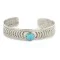 Handmade Navajo Nickel Natural Turquoise Bracelet NB151203013537