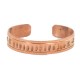 Handmade Feather Certified Authentic Navajo Pure Copper Native American Bracelet 12840-3