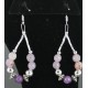 Certified Authentic Navajo .925 Sterling Silver Hooks Natural Pink Quartz and Sugilite Native American Earrings 390725007989 Certified Authentic Navajo .925 Sterling Silver Hooks Natural Pink Quartz and Sugilite Native American Earrings 390725007989