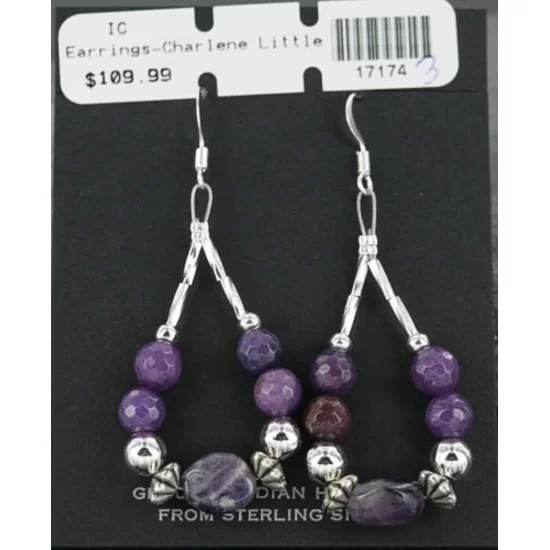Navajo .925 Sterling Silver Hooks Natural Sugilite Amethyst Earring Native American Earrings 390722893204 Navajo .925 Sterling Silver Hooks Natural Sugilite Amethyst Earring Native American Earrings 390722893204