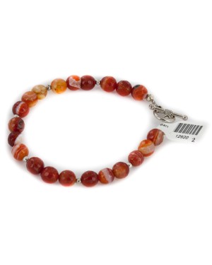 Certified Authentic Navajo Natural Carnelian Native American Bracelet 12920-2