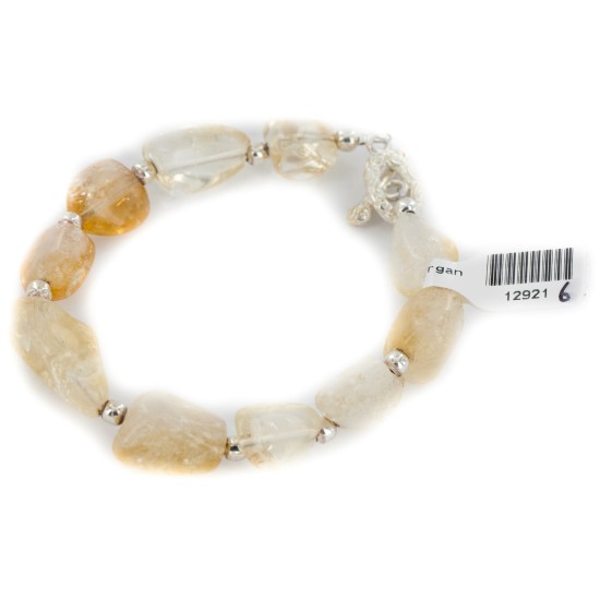 Certified Authentic Navajo Natural Quartz Native American Bracelet 12921-6