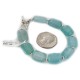 Certified Authentic Navajo Natural Blue Quartz Native American Bracelet 12921-2