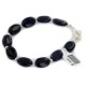 Certified Authentic Navajo Nickel Natural Purple Goldstone Native American Bracelet 12920-6 Certified Authentic Navajo Nickel Natural Purple Goldstone Native American Bracelet 12920-6
